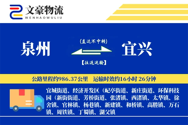 泉州到泉州物流公司