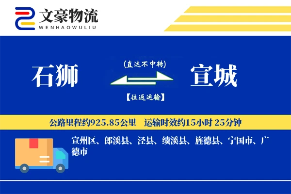 石狮到宣城物流公司