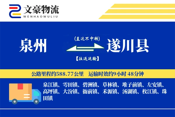 泉州到遂川县物流公司