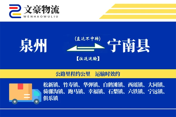 泉州到宁南县物流公司