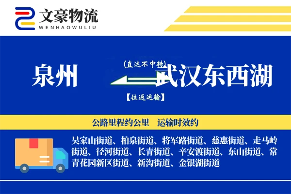 泉州到武汉东西湖物流公司
