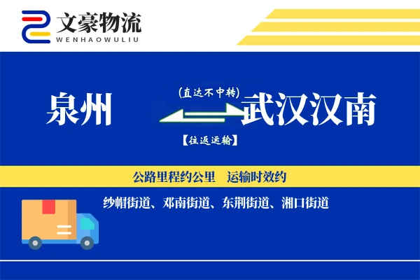 泉州到武汉汉南物流公司